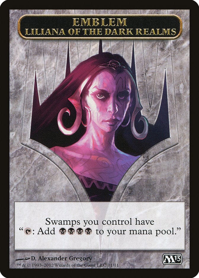 Liliana of the Dark Realms Emblem [Magic 2013 Tokens] Magic: The Gathering