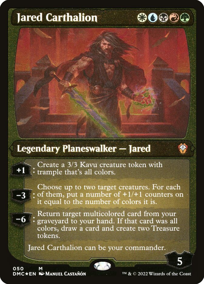 Jared Carthalion (Showcase Display Commander) [Dominaria United Commander] Magic: The Gathering