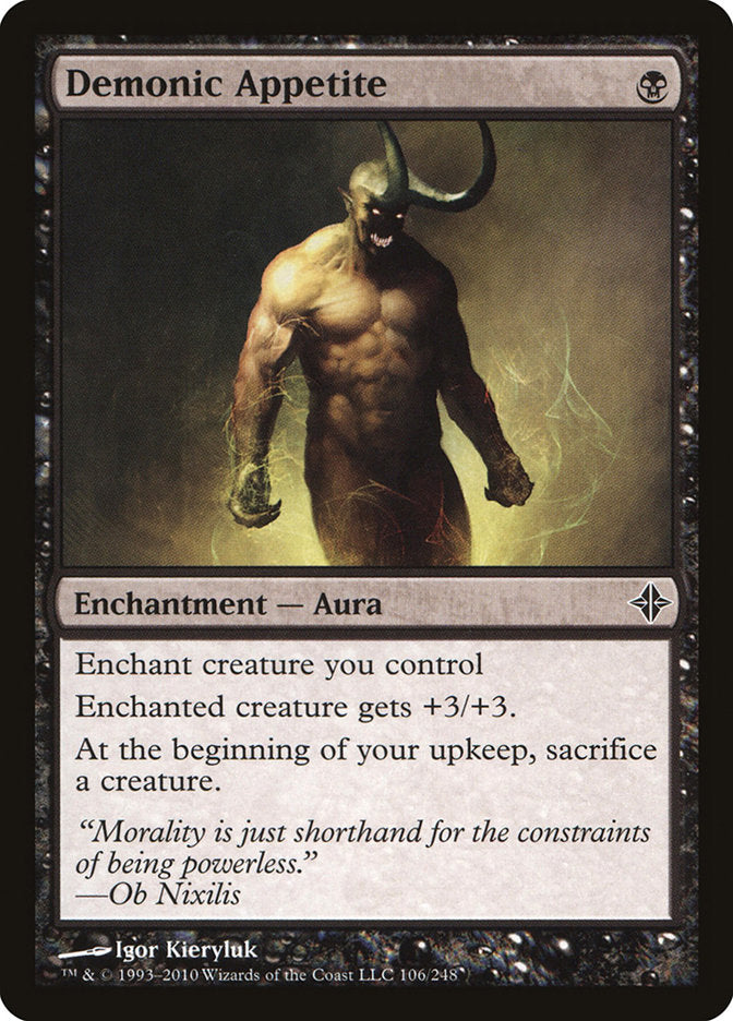 Demonic Appetite [Rise of the Eldrazi] Magic: The Gathering