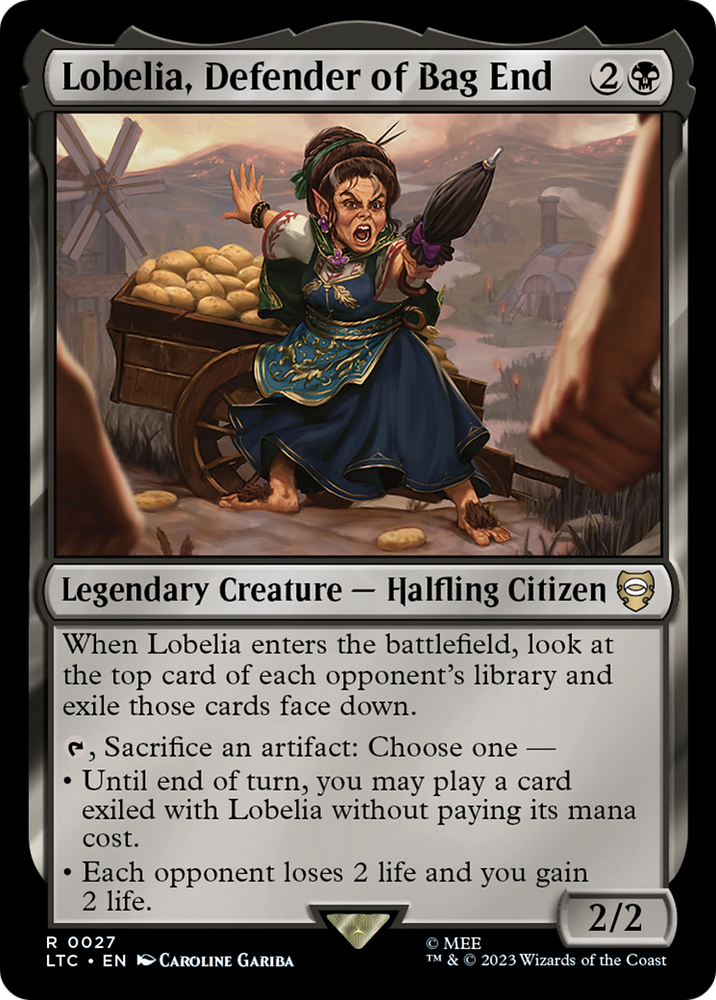 Lobelia, Defender of Bag End [The Lord of the Rings: Tales of Middle-Earth Commander] Magic: The Gathering