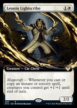 Leonin Lightscribe (Extended Art) [Strixhaven: School of Mages] Magic: The Gathering