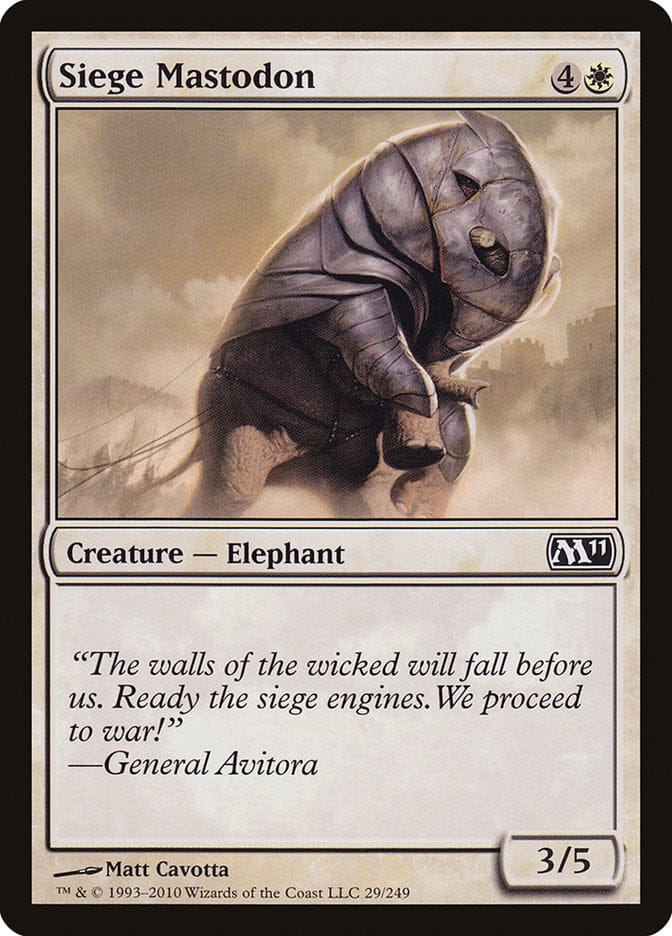 Siege Mastodon [Magic 2011] Magic: The Gathering