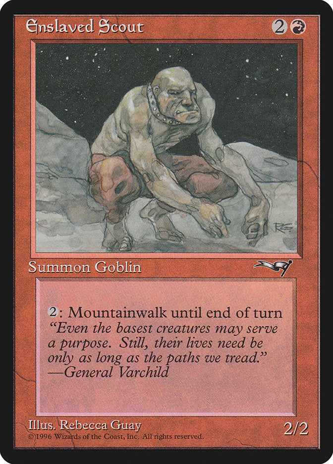 Enslaved Scout (Crouching) [Alliances] Magic: The Gathering