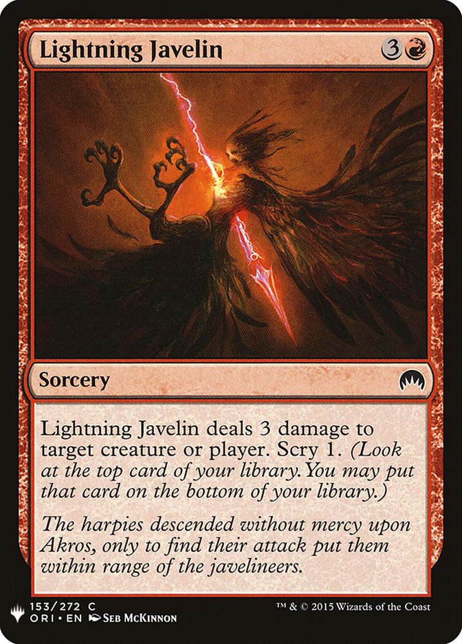 Lightning Javelin [Mystery Booster] Magic: The Gathering