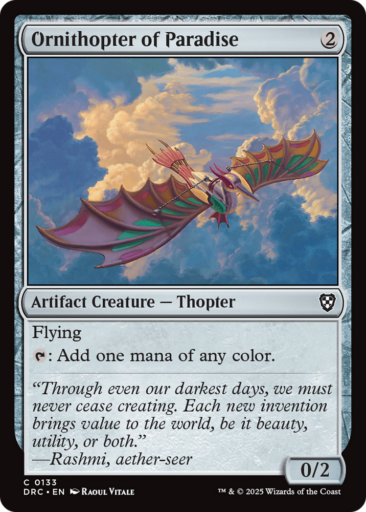 Ornithopter of Paradise [Aetherdrift Commander] Magic: The Gathering