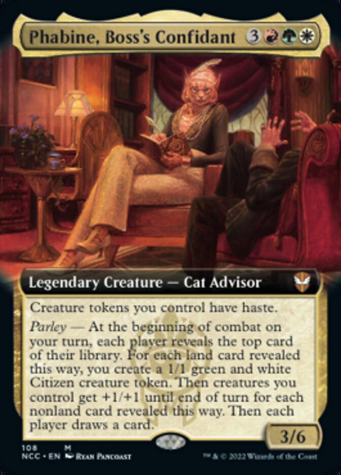 Phabine, Boss's Confidant (Extended Art) [Streets of New Capenna Commander] Magic: The Gathering
