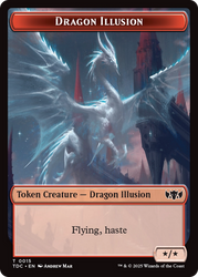 Dragon Illusion // Monk Double-Sided Token [Tarkir: Dragonstorm Commander Tokens] Magic: The Gathering