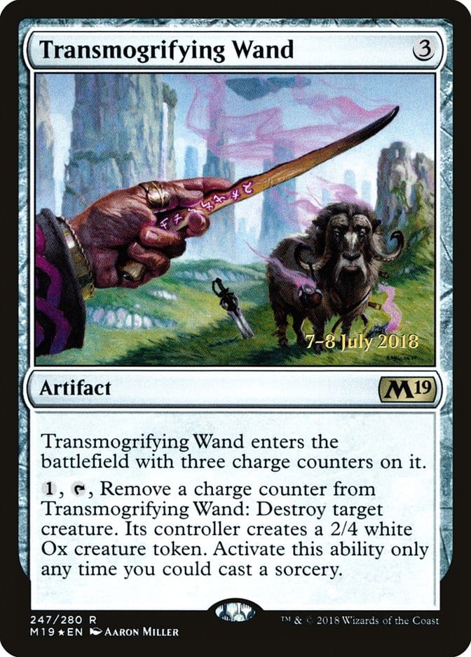 Transmogrifying Wand [Core Set 2019 Prerelease Promos] Magic: The Gathering