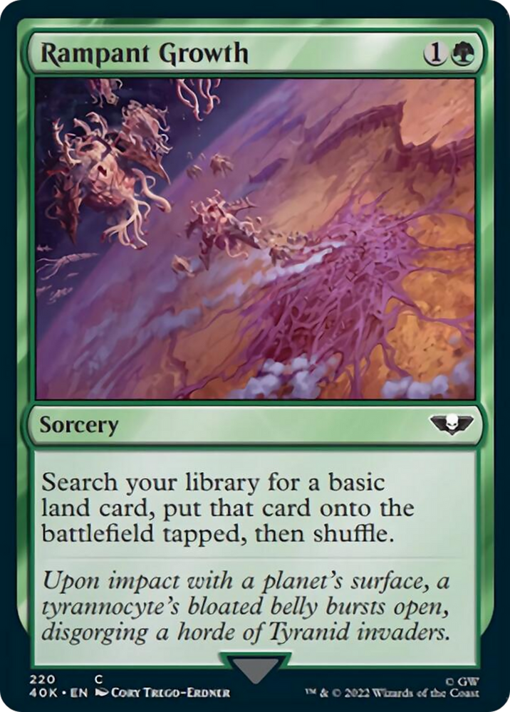 Rampant Growth (Surge Foil) [Warhammer 40,000] Magic: The Gathering
