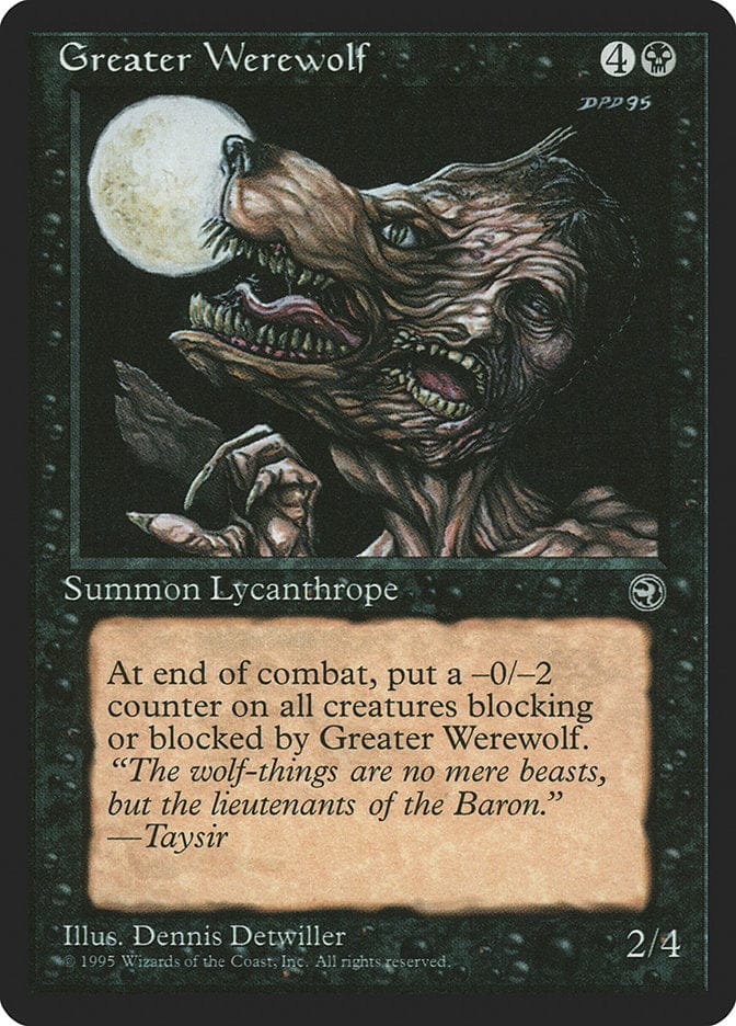 Greater Werewolf [Homelands] Magic: The Gathering