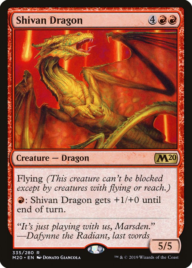 Shivan Dragon [Core Set 2020] Magic: The Gathering