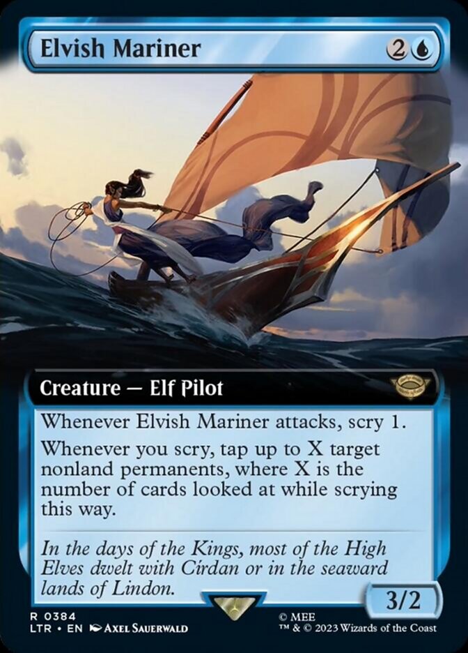 Elvish Mariner (Extended Art) [The Lord of the Rings: Tales of Middle-Earth] Magic: The Gathering