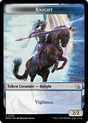 Elemental (2) // Knight Double-Sided Token [March of the Machine Tokens] Magic: The Gathering