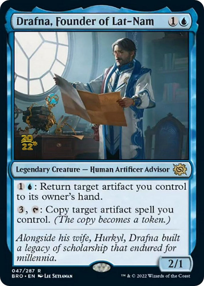 Drafna, Founder of Lat-Nam [The Brothers' War Prerelease Promos] Magic: The Gathering