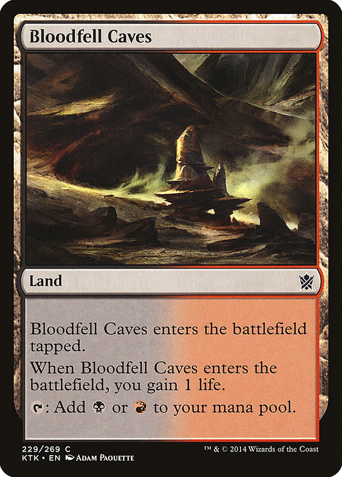 Bloodfell Caves [Khans of Tarkir] Magic: The Gathering