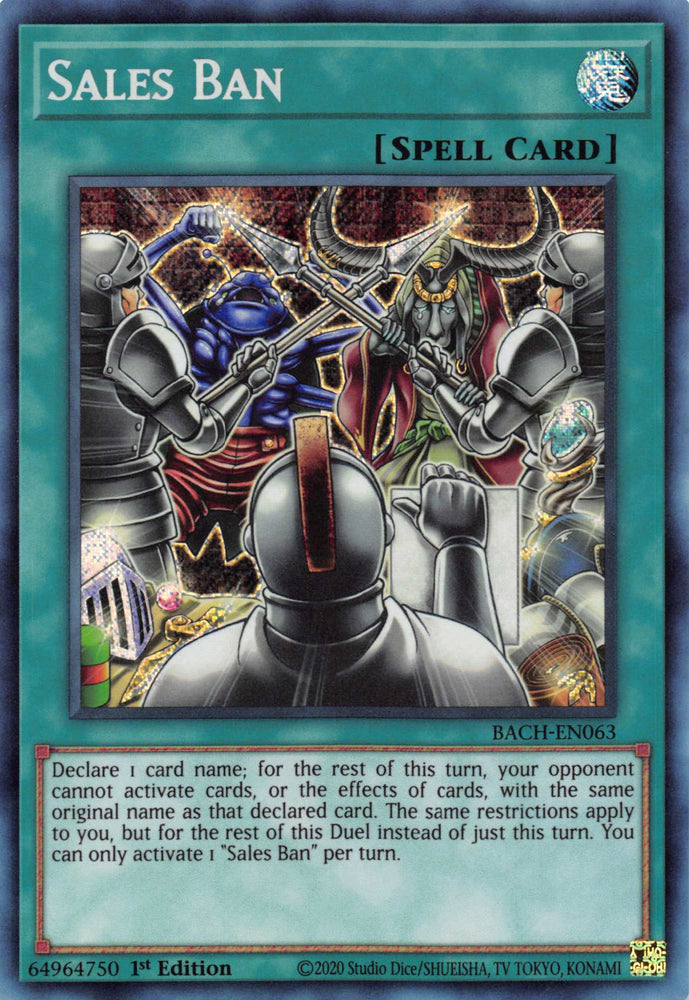 Sales Ban [BACH-EN063] Secret Rare - Yugioh Cards For Your TCG Needs!