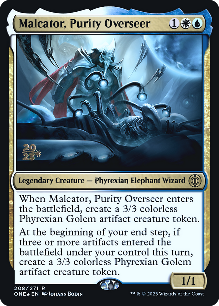Malcator, Purity Overseer [Phyrexia: All Will Be One Prerelease Promos] Magic: The Gathering