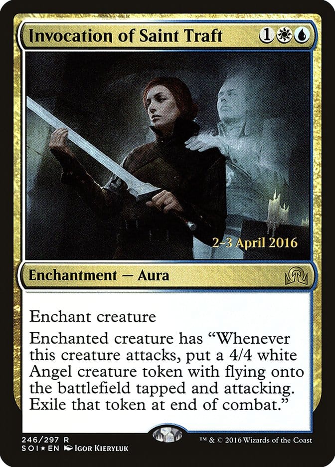 Invocation of Saint Traft [Shadows over Innistrad Prerelease Promos] Magic: The Gathering
