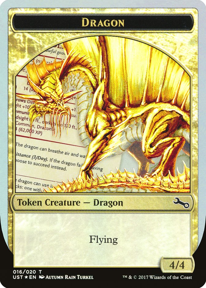 Dragon Token [Unstable Tokens] Magic: The Gathering