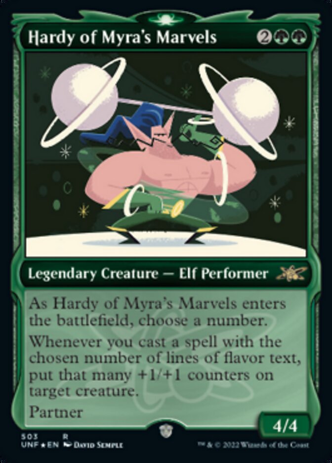 Hardy of Myra's Marvels (Showcase) (Galaxy Foil) [Unfinity] Magic: The Gathering
