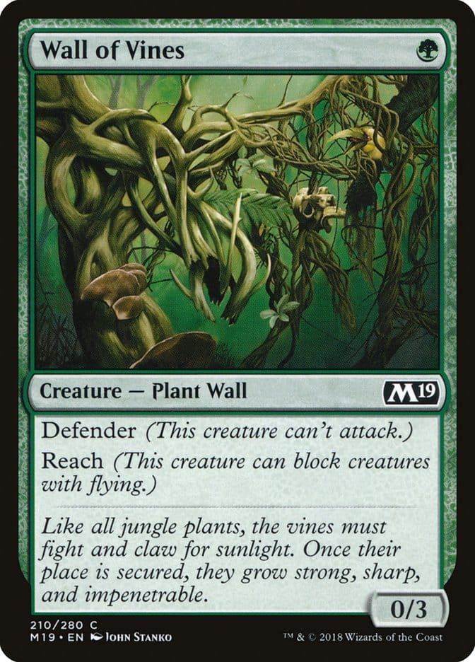 Wall of Vines [Core Set 2019] Magic: The Gathering