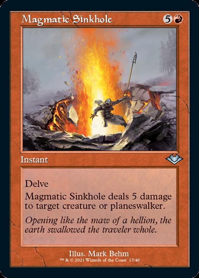 Magmatic Sinkhole (Retro Foil Etched) [Modern Horizons] Magic: The Gathering