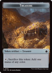 Goblin // Treasure Double-Sided Token [Foundations Tokens] Magic: The Gathering