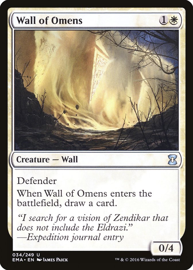 Wall of Omens [Eternal Masters] Magic: The Gathering