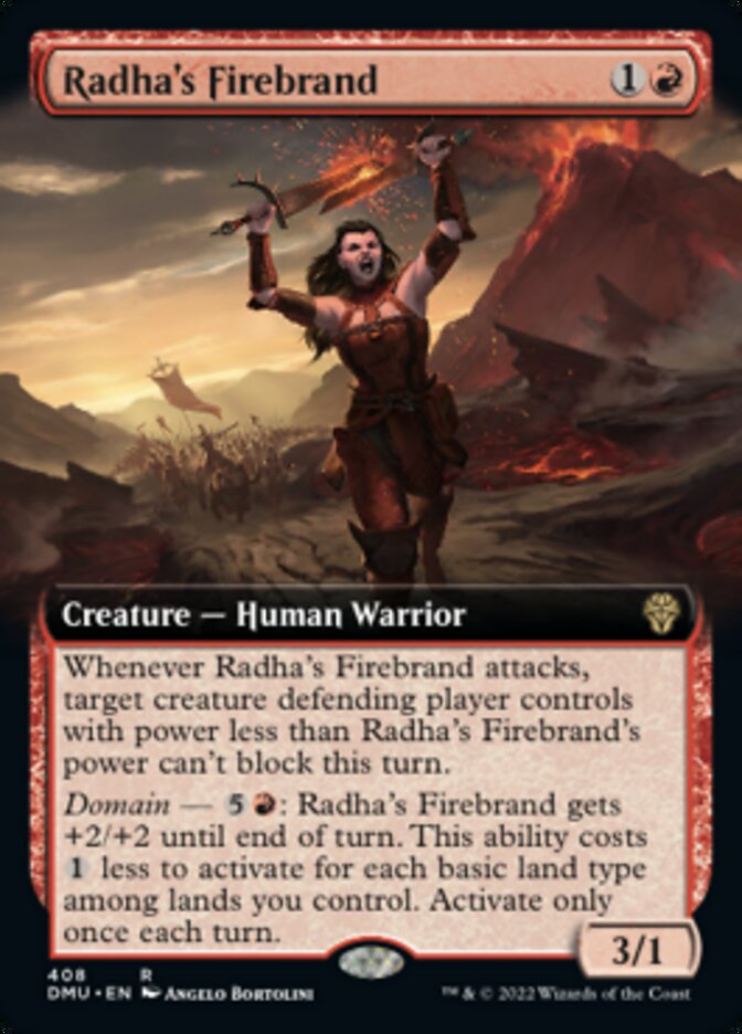 Radha's Firebrand (Extended Art) [Dominaria United] Magic: The Gathering