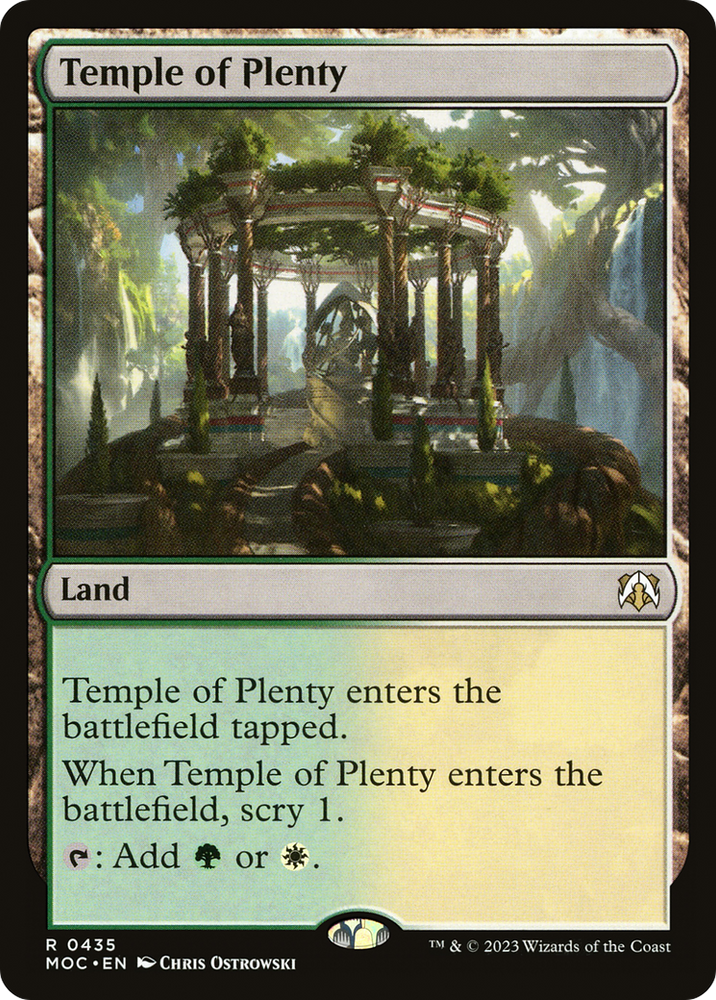 Temple of Plenty [March of the Machine Commander] Magic: The Gathering