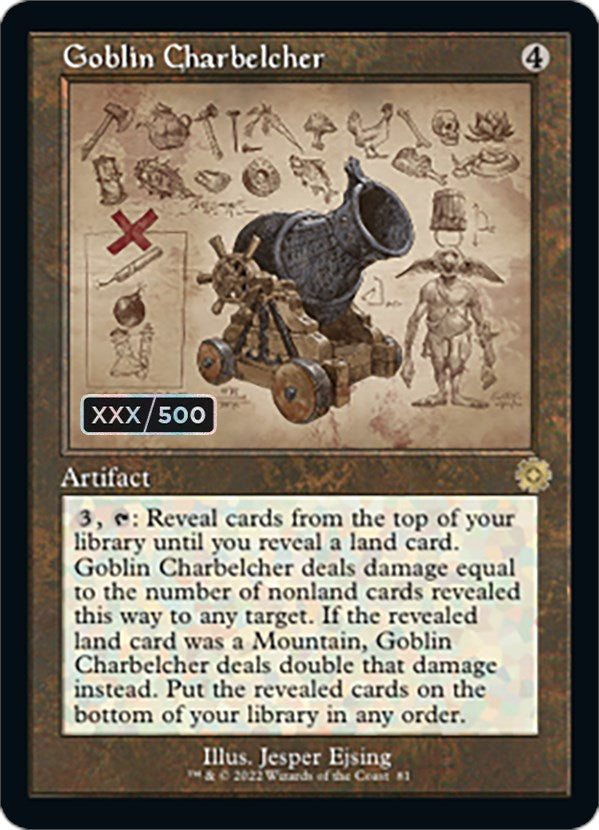 Goblin Charbelcher (Retro Schematic) (Serialized) [The Brothers' War Retro Artifacts] Magic: The Gathering