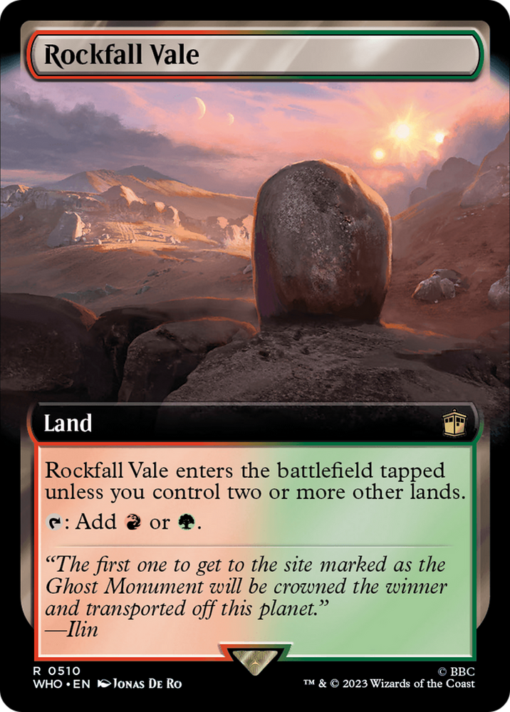Rockfall Vale (Extended Art) [Doctor Who] Magic: The Gathering