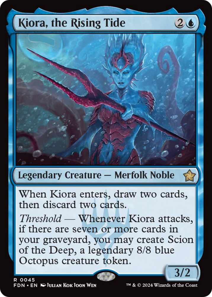 Kiora, the Rising Tide [Foundations] Magic: The Gathering