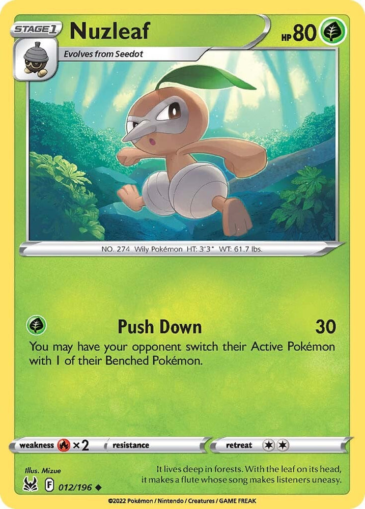 Nuzleaf (012/196) [Sword & Shield: Lost Origin] Pokémon