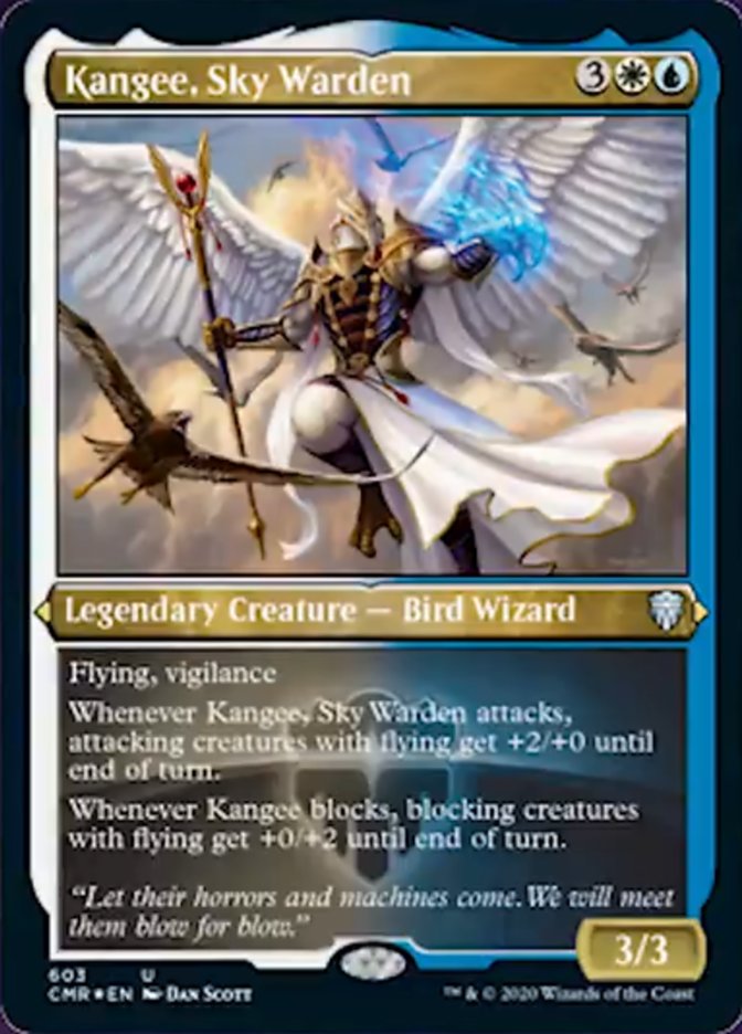 Kangee, Sky Warden (Etched) [Commander Legends] Magic: The Gathering