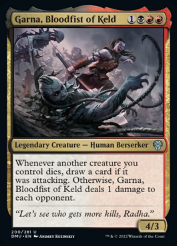 Garna, Bloodfist of Keld [Dominaria United] Magic: The Gathering