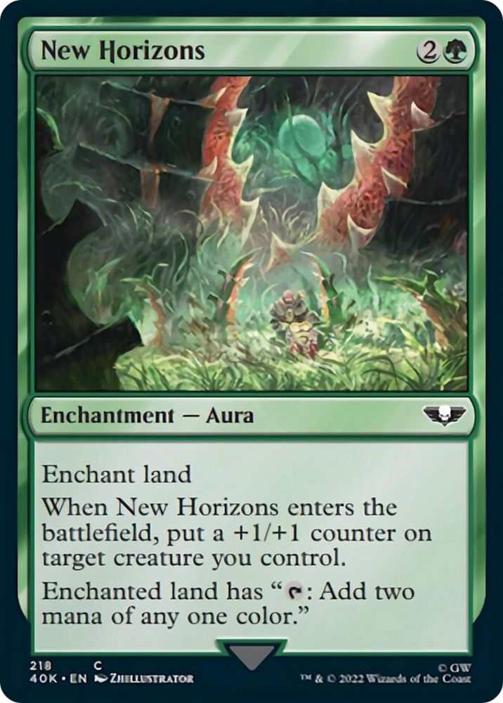 New Horizons (Surge Foil) [Warhammer 40,000] Magic: The Gathering