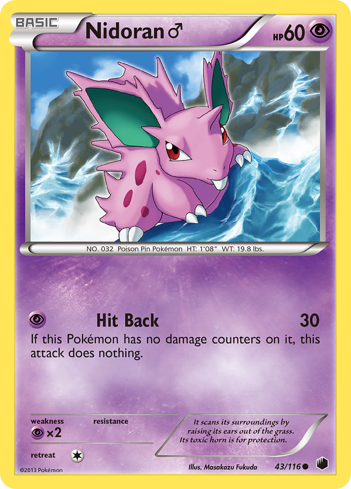Nidoran (43/116) (Male) [Black & White: Plasma Freeze] Pokémon