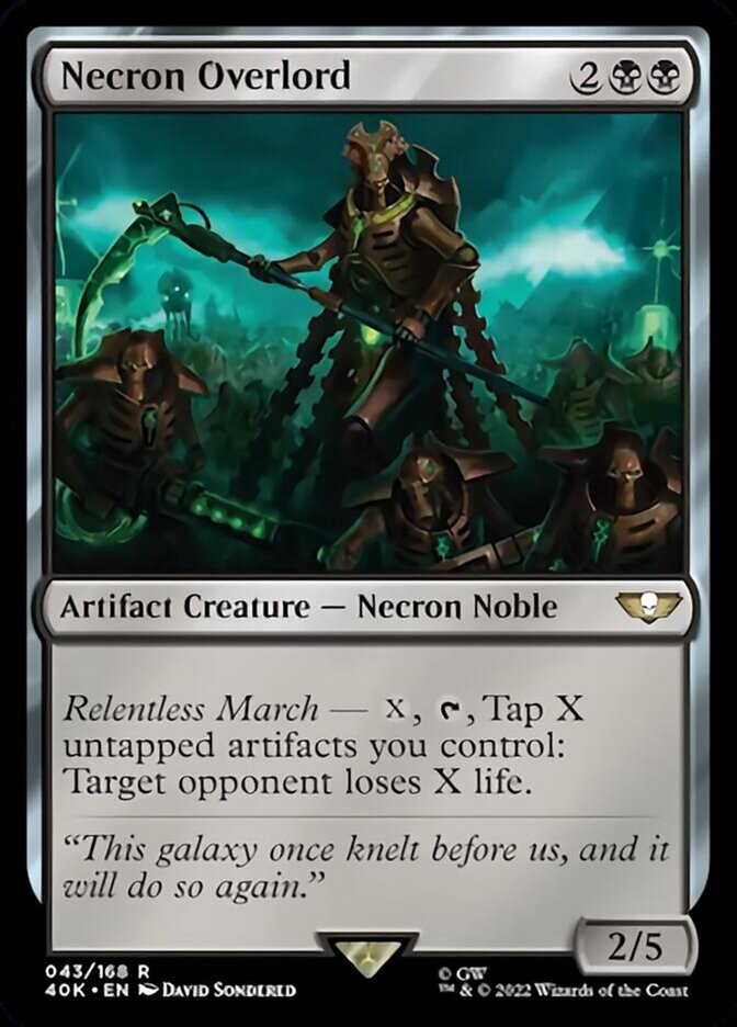 Necron Overlord (Surge Foil) [Warhammer 40,000] Magic: The Gathering