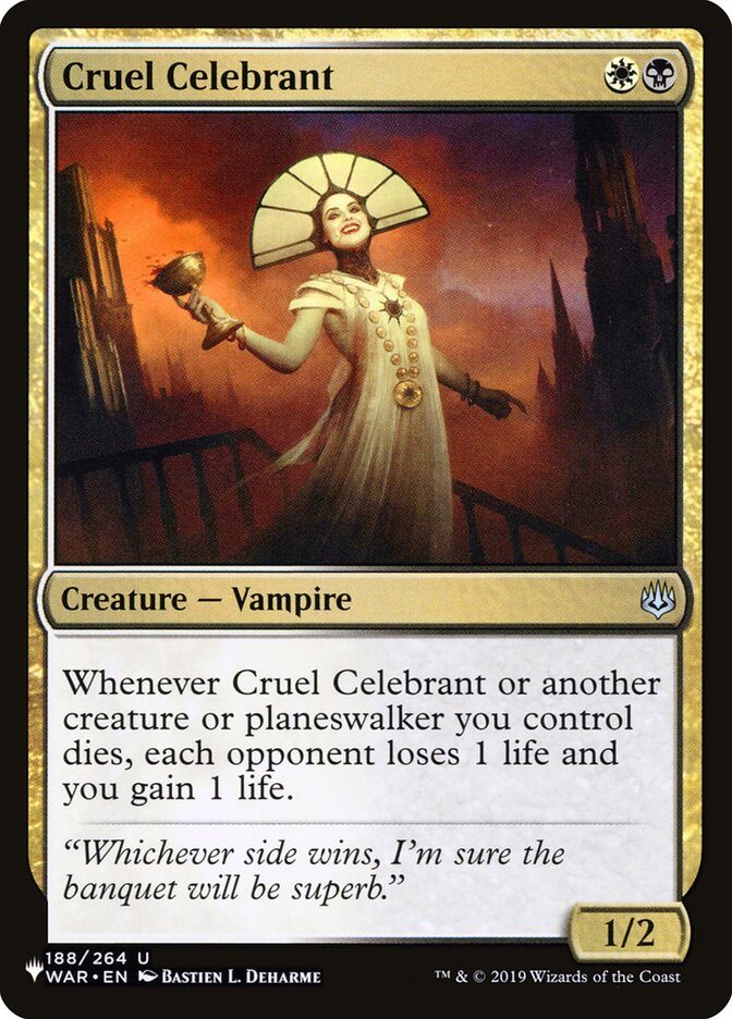 Cruel Celebrant [The List] Magic: The Gathering