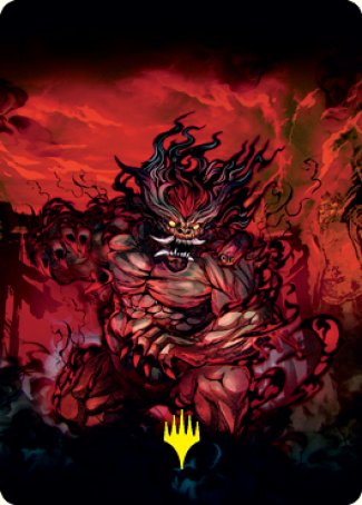 Vessel of the All-Consuming Art Card (Gold-Stamped Signature) [Kamigawa: Neon Dynasty Art Series] Magic: The Gathering