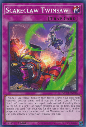 Scareclaw Twinsaw [MP23-EN210] Common - Yugioh Cards For Your TCG Needs!