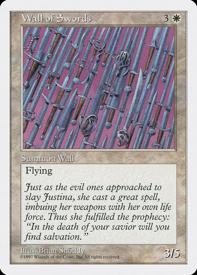 Wall of Swords [Fifth Edition] Magic: The Gathering