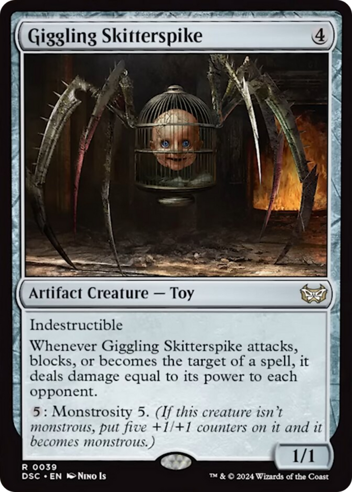 Giggling Skitterspike [Duskmourn: House of Horror Commander] Magic: The Gathering