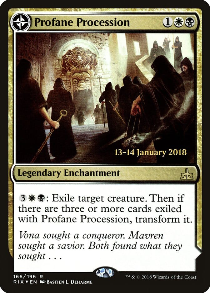 Profane Procession // Tomb of the Dusk Rose [Rivals of Ixalan Prerelease Promos] Magic: The Gathering