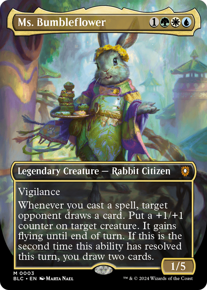 Ms. Bumbleflower (Borderless) [Bloomburrow Commander] Magic: The Gathering