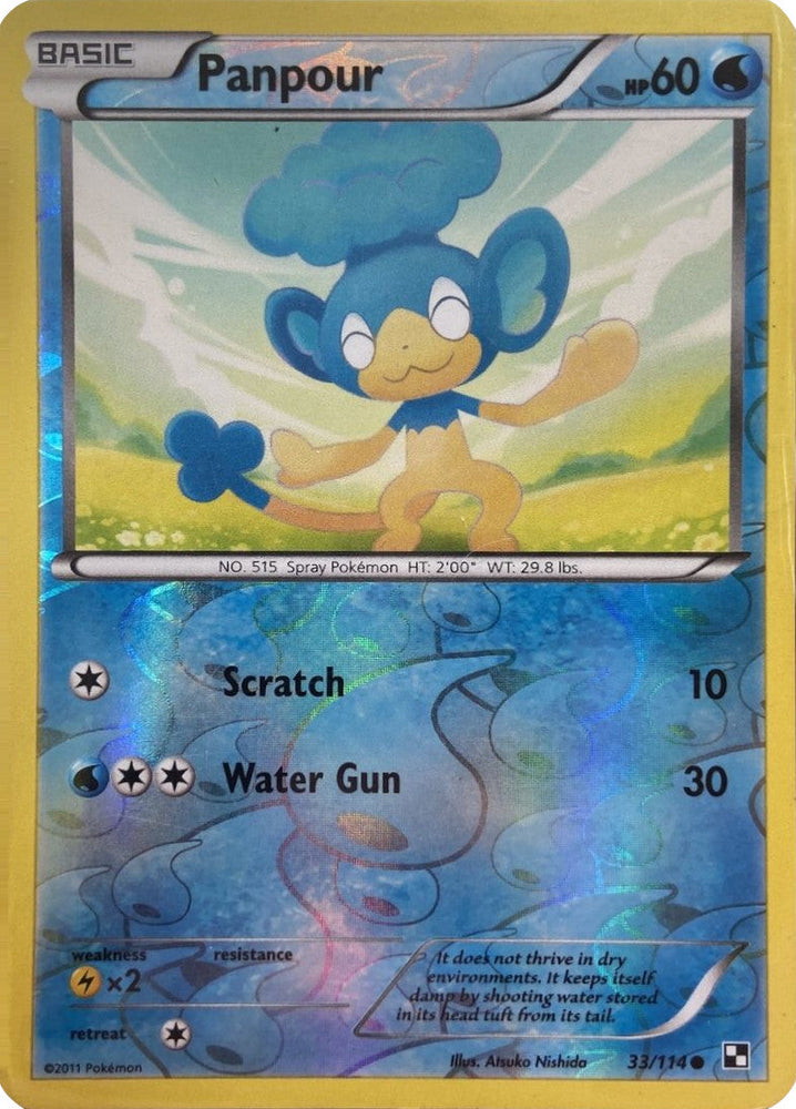 Panpour (33/114) (Energy Holo) [Black & White: Base Set] Pokémon