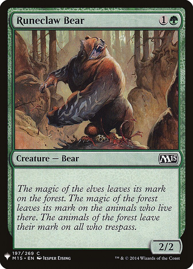 Runeclaw Bear [Mystery Booster] Magic: The Gathering