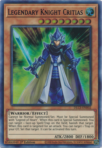 Legendary Knight Critias (Blue) [DLCS-EN002] Ultra Rare - Yugioh Cards For Your TCG Needs!