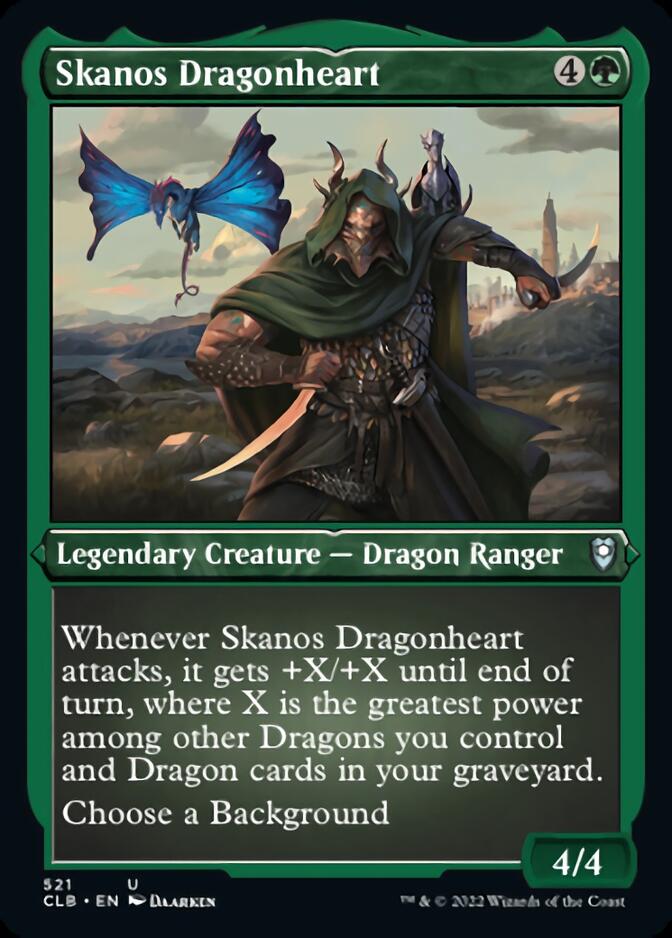 Skanos Dragonheart (Foil Etched) [Commander Legends: Battle for Baldur's Gate] Magic: The Gathering